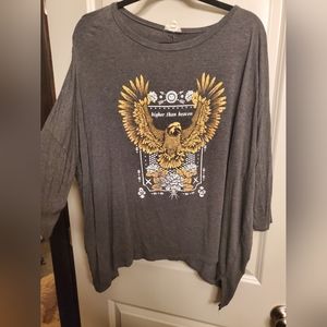 Womens baggy fit boho tshirt